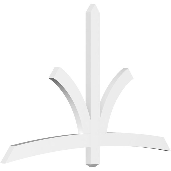 Ekena Millwork Davenport Architectural Grade PVC Gable Bracket, 72"W x 45"H x 2"D x 4"F, 15/12 Pitch GBP072X45X0204DAV00 - main